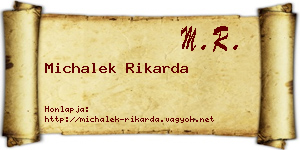 Michalek Rikarda névjegykártya